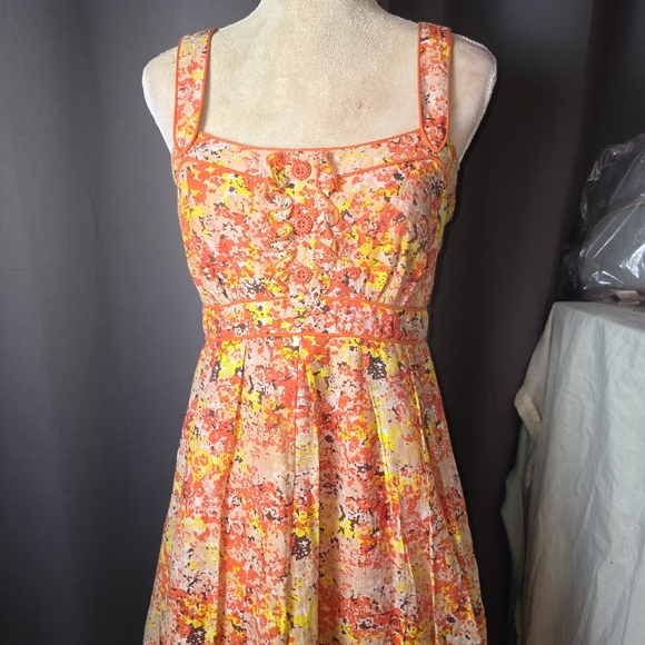Jessica Simpson Size 10 Floral Sundress Midi Cottagecore Feminine EUC - Picture 2 of 12
